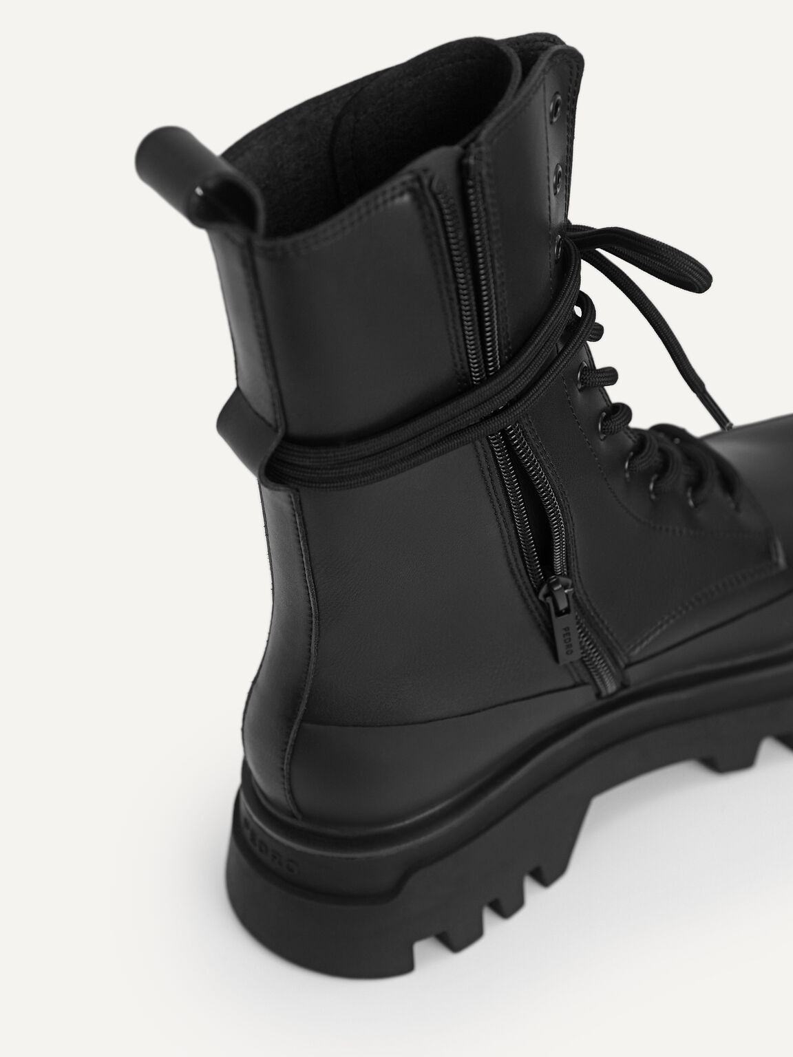 Platform Ankle Boots, Black