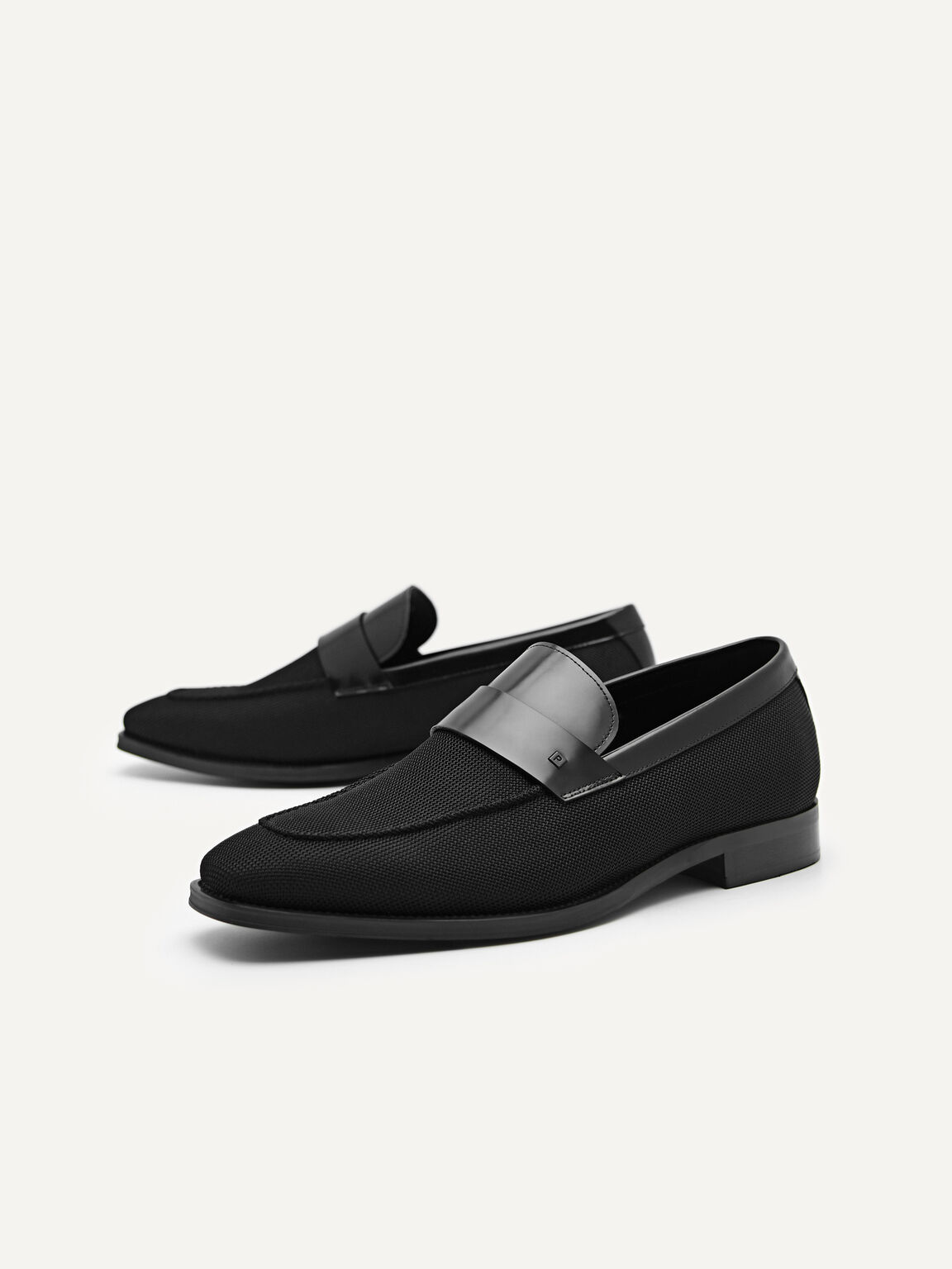 Baker Fabric Loafers, Black