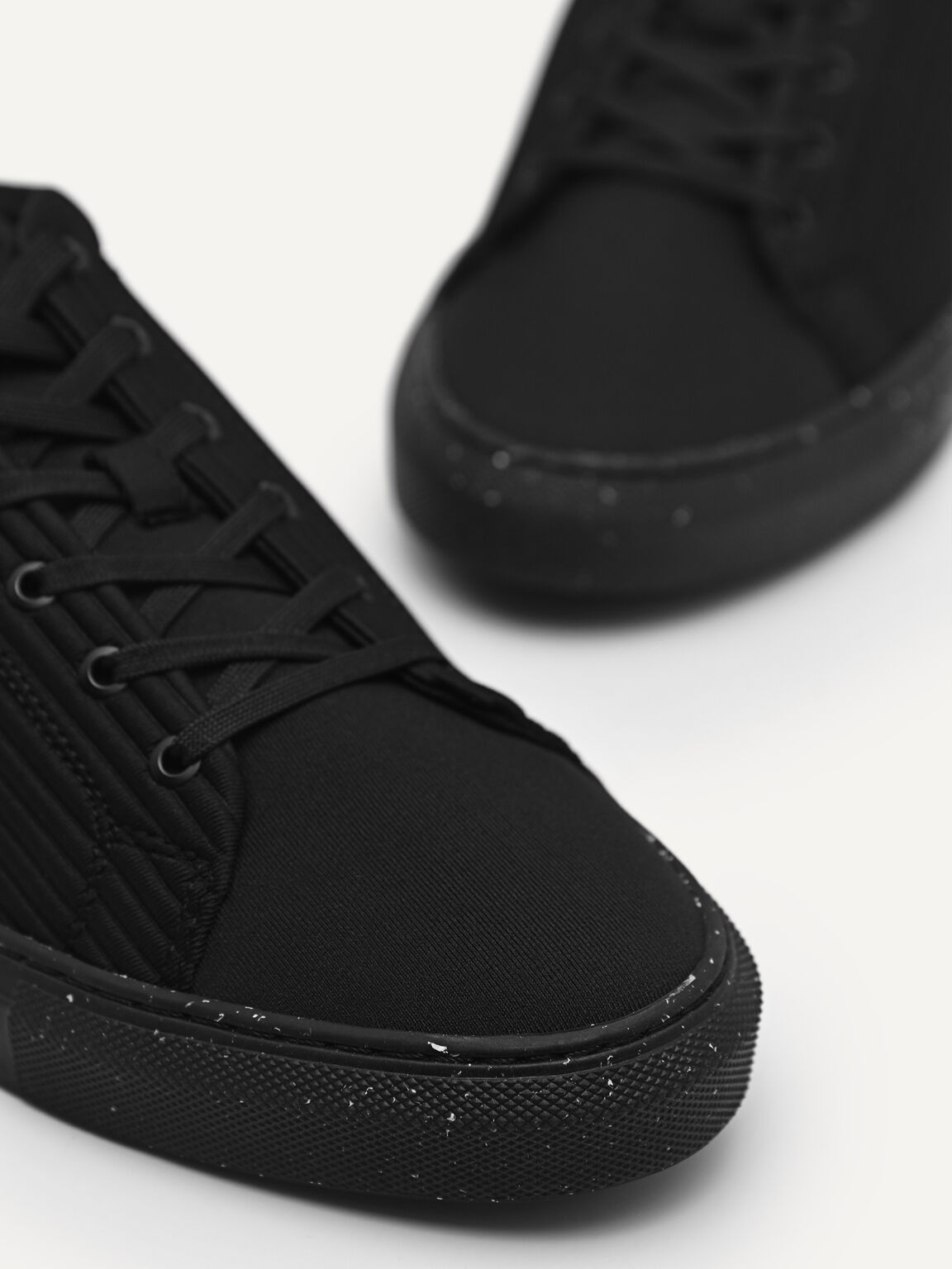 rePEDRO Pleated Sneakers, Black, hi-res