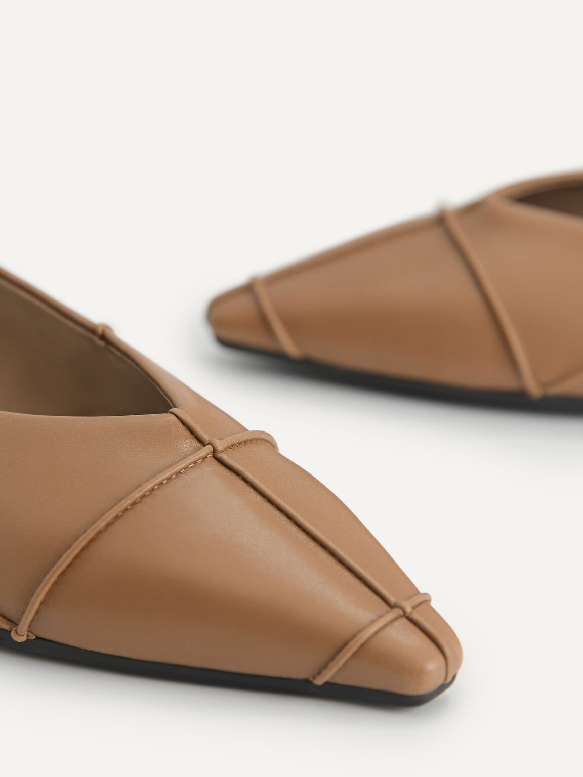 Pointed Toe Flats, Brown