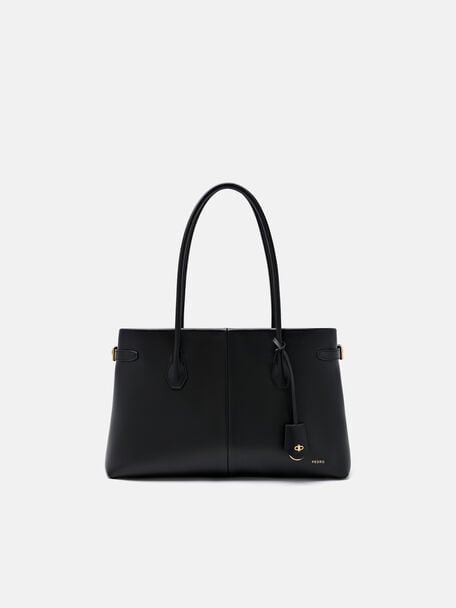 Laurel Leather Handbag, Black