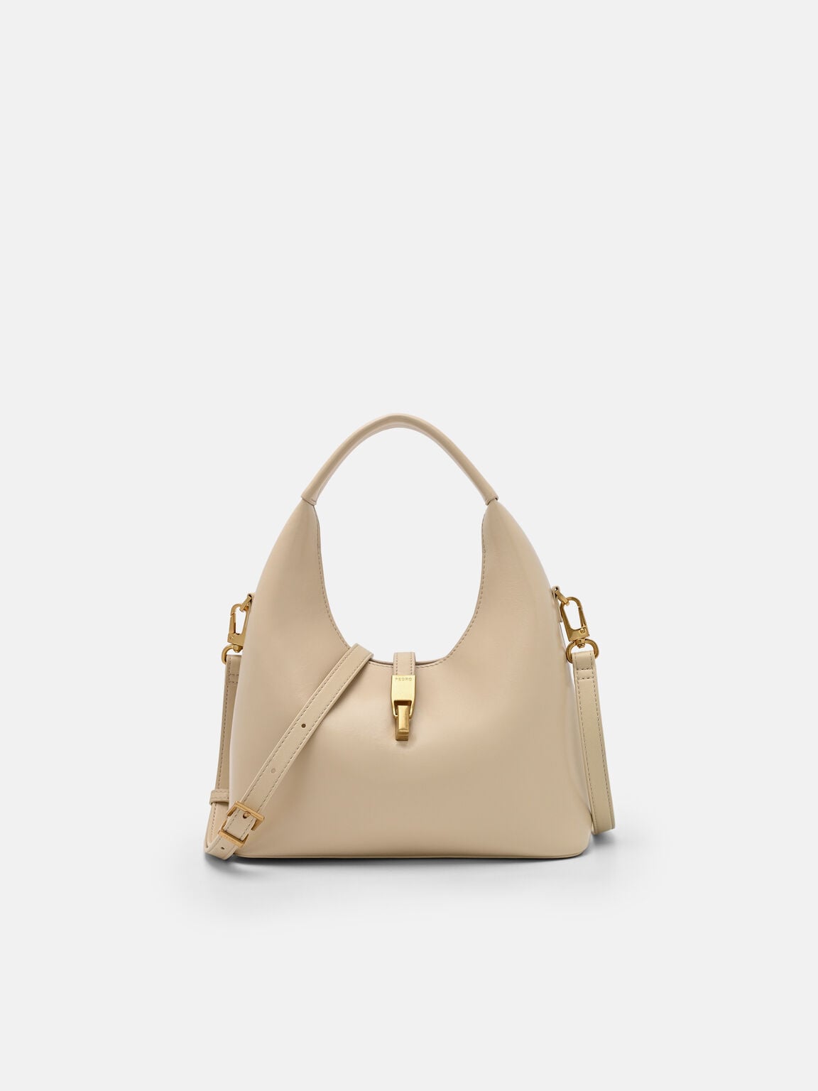 Hitch Leather Hobo Bag, Sand