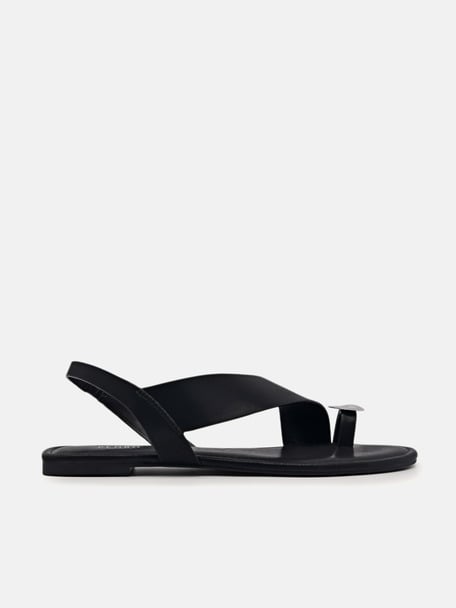 Demi Toe Loop Sandals, Black