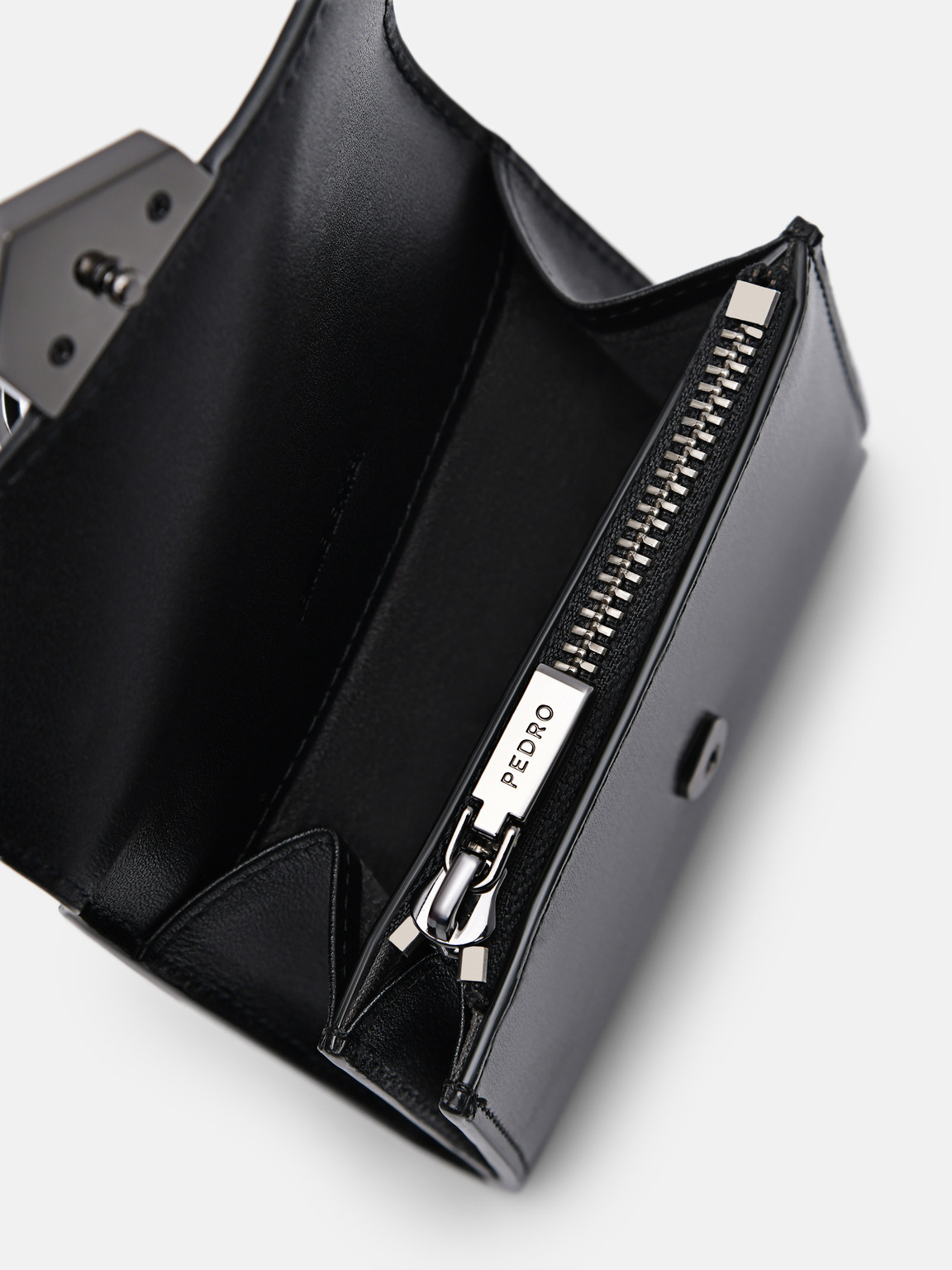 Taper Leather Bi-Fold Card Holder, Black