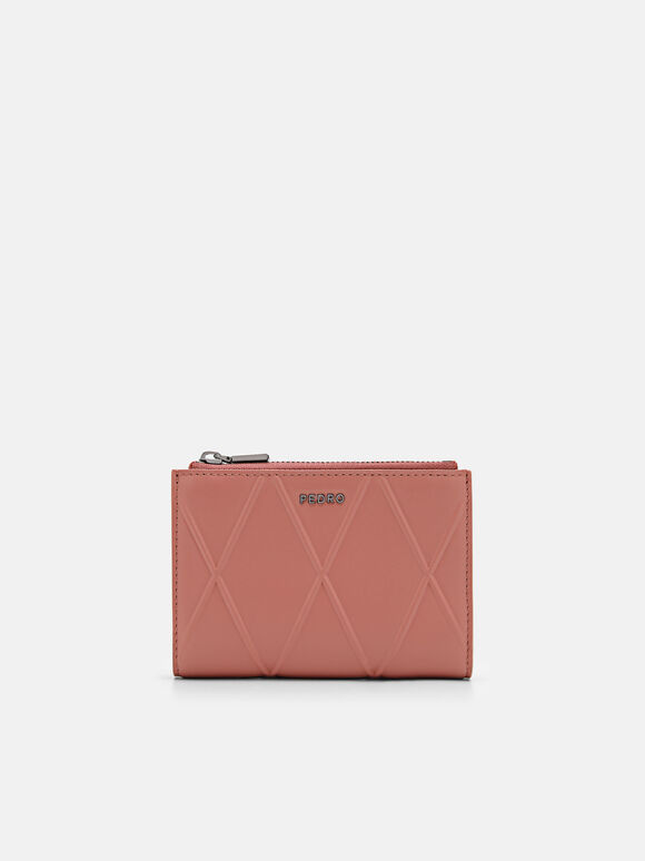 Leather Bi-Fold Wallet, Blush