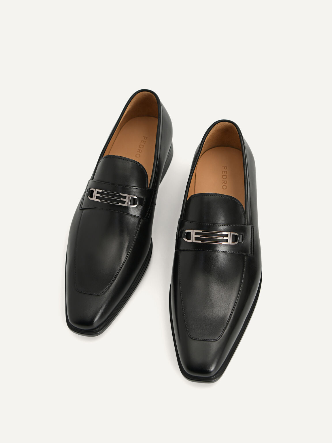 Leather Loafers, Black