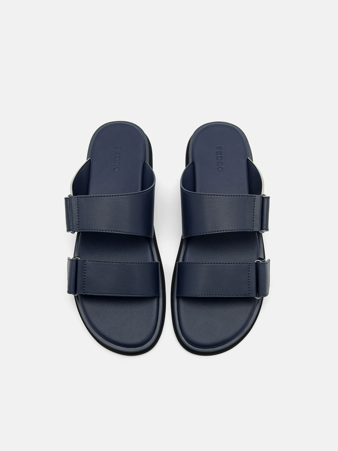 Velcro Slide Sandals, Navy
