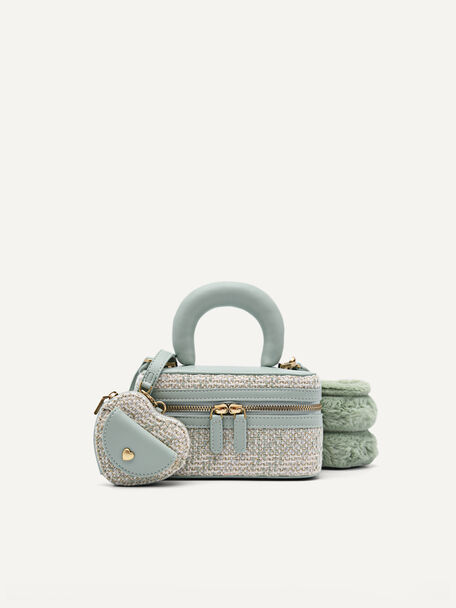 Melody Shoulder Bag with Double Pouch, Light Green