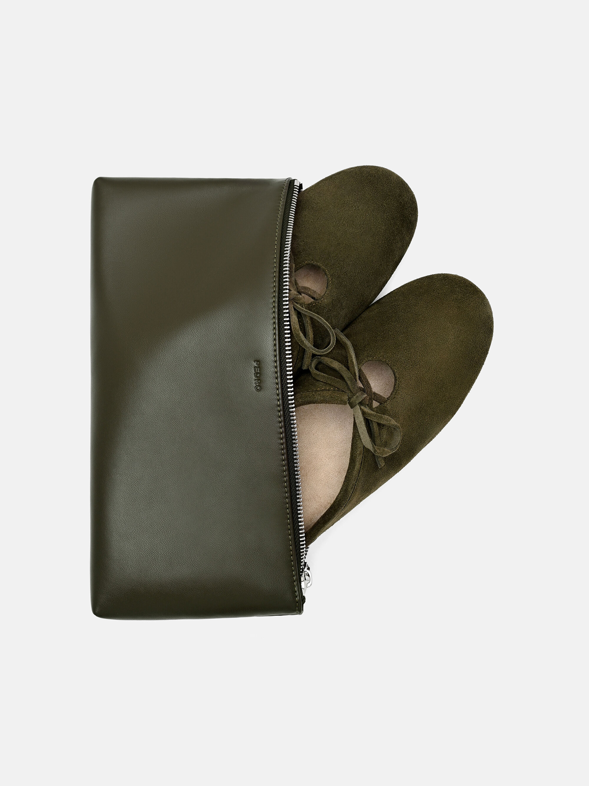 Olive Elise Suede Mules - PEDRO US