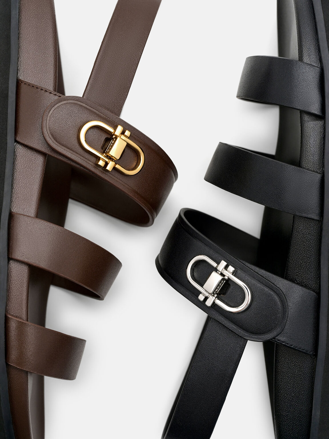 Sienna Leather Slingback Sandals, Dark Brown