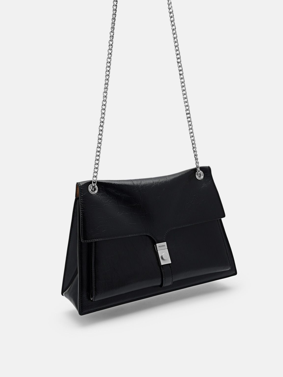 PEDRO Studio Farida Leather Shoulder Bag, Black