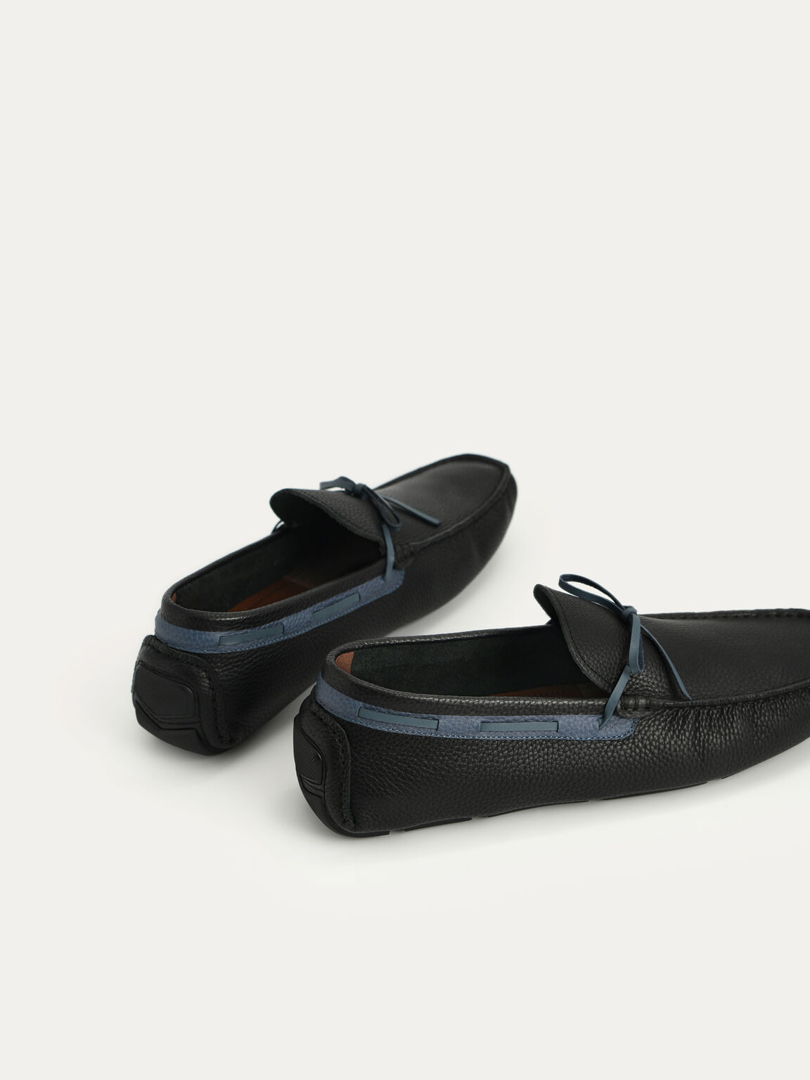 蝴蝶結織紋莫卡辛鞋, 黑色