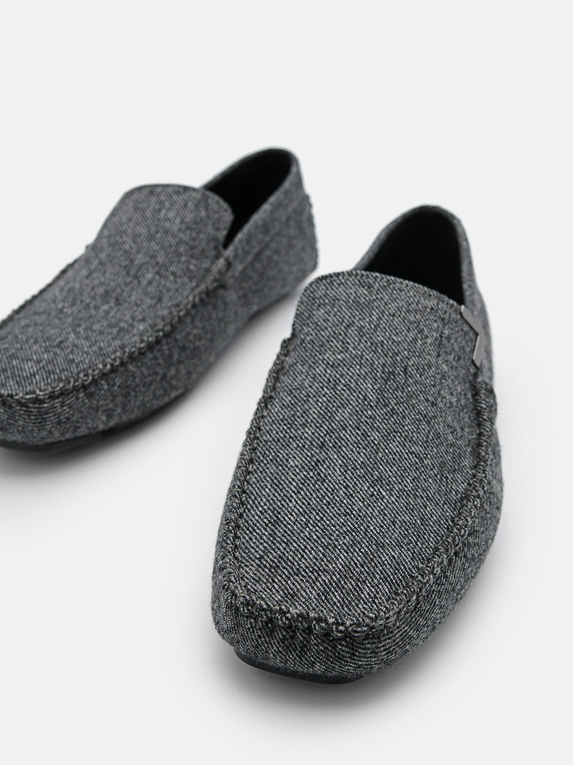 Fabric Driving Shoes, Grey