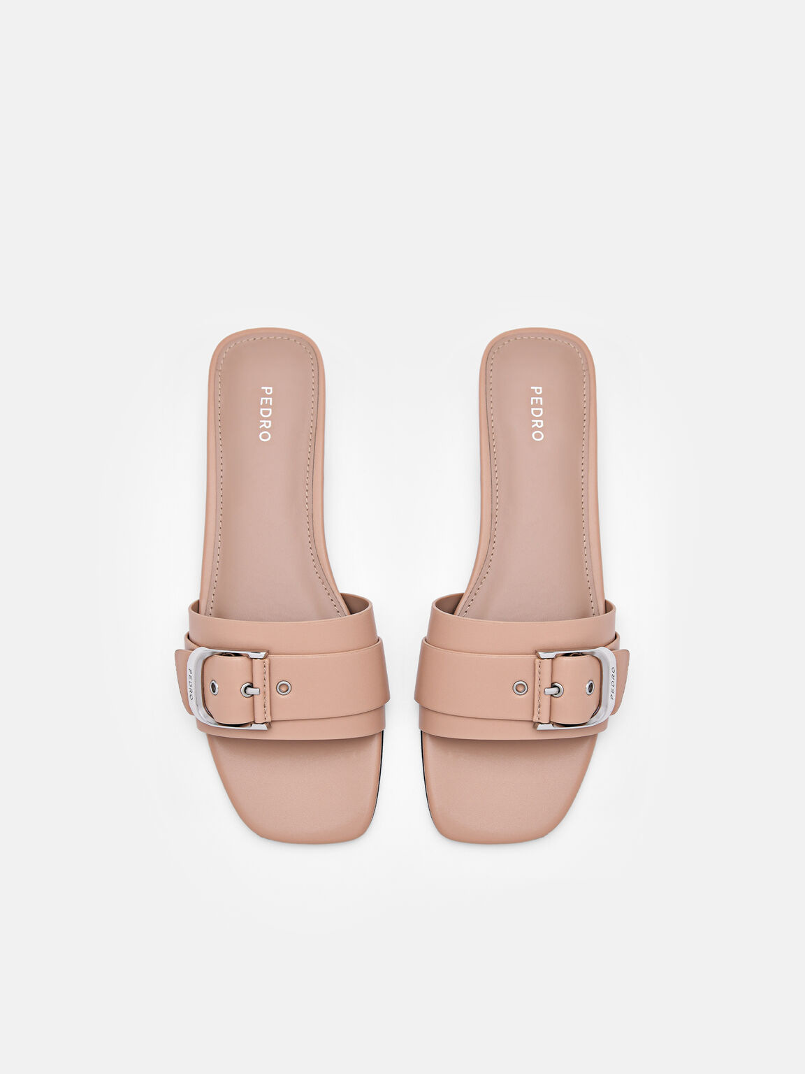 Helix Buckle Sandals, Taupe