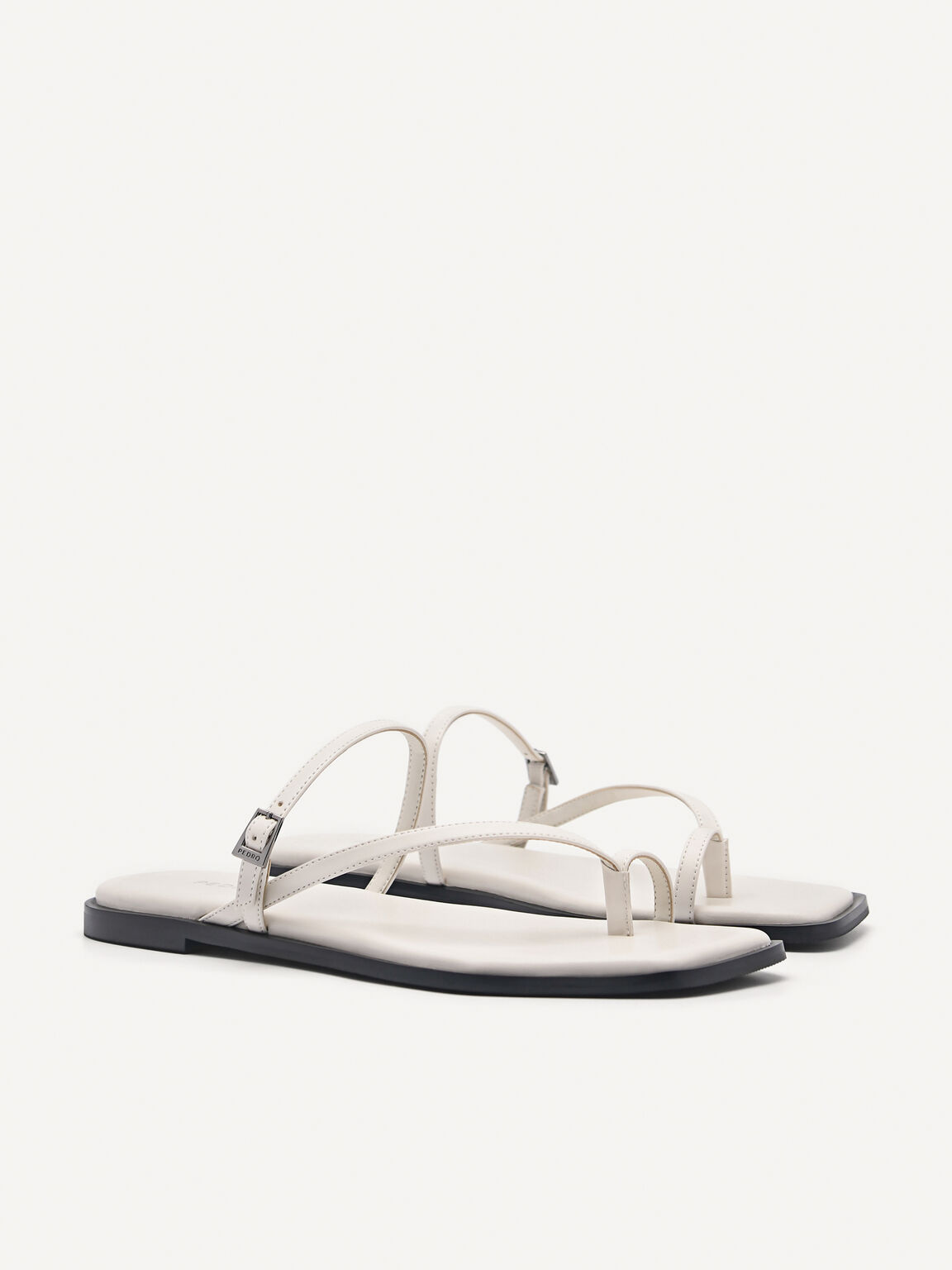 Lyra Toe Loop Sandals, Chalk