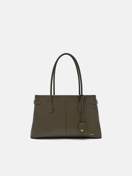 Laurel Leather Handbag, Dark Olive