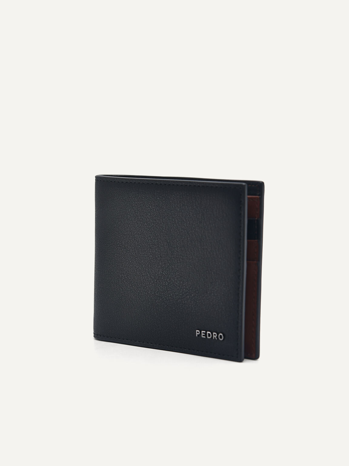 Leather Bi-Fold Wallet, Black