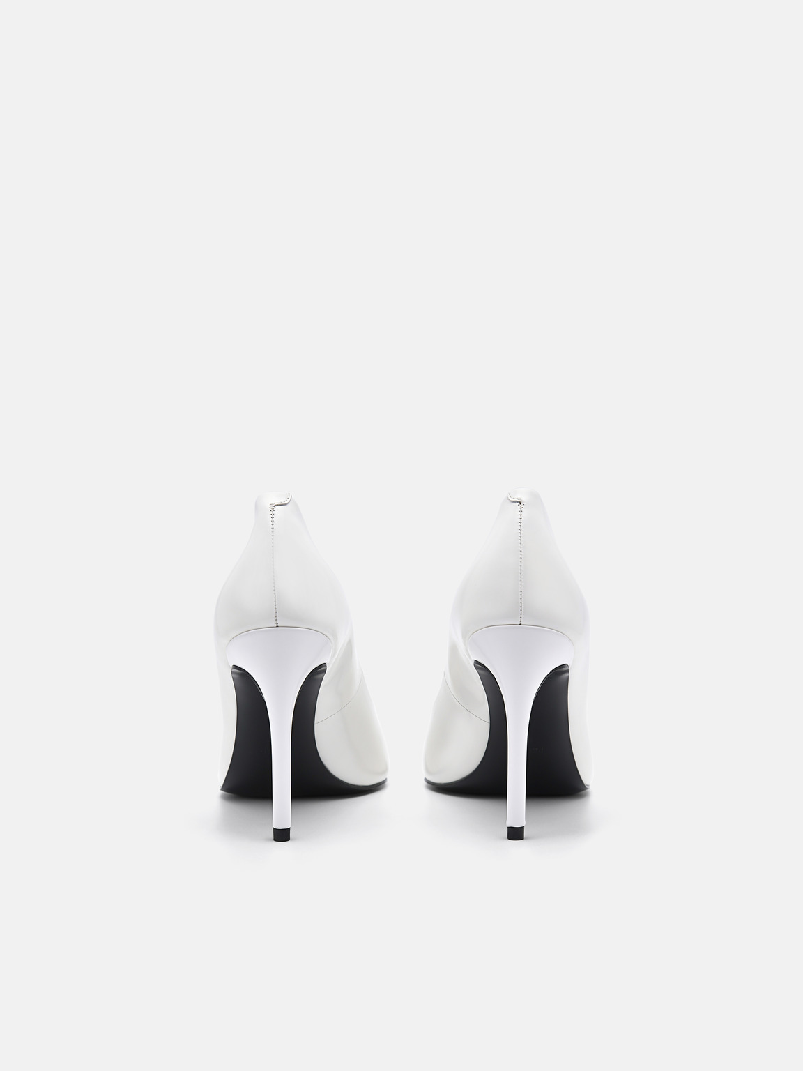 PEDRO Icon Leather Heel Pumps, White