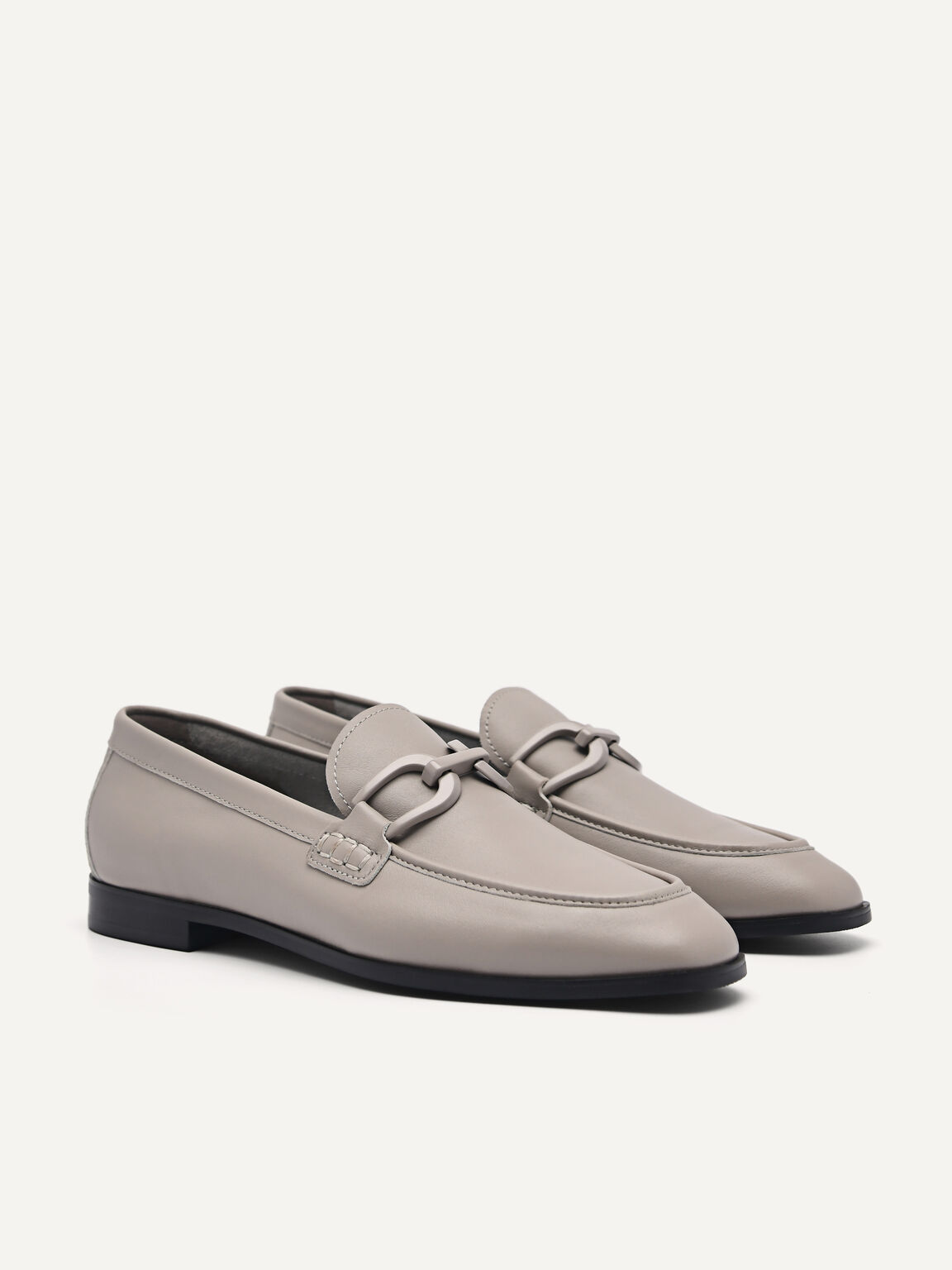 PEDRO Studio Kate Leather Loafers, Grey