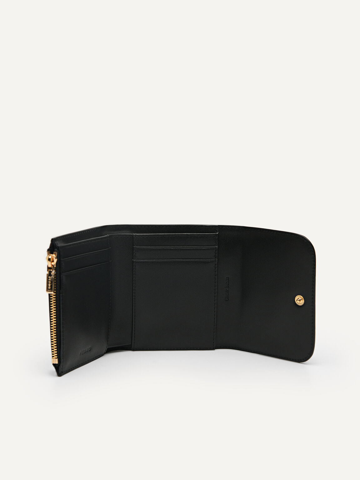 PEDRO Studio Leather Tri-Fold Wallet, Black