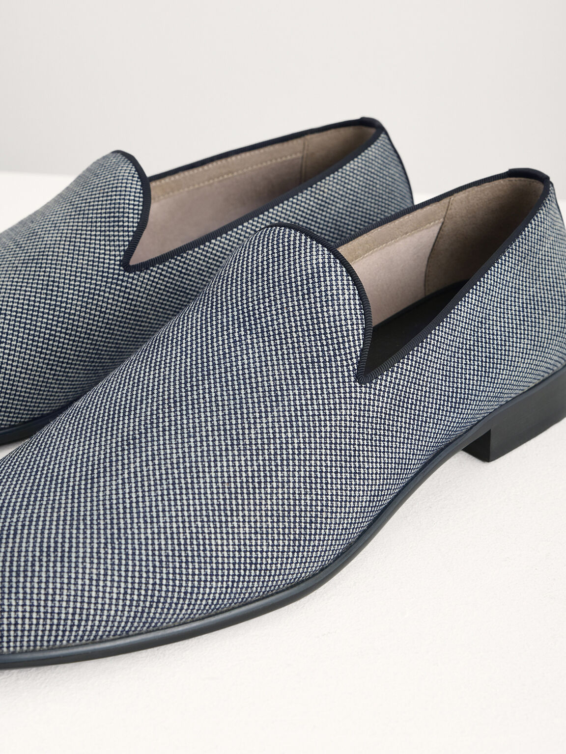 Textured Loafers, Navy