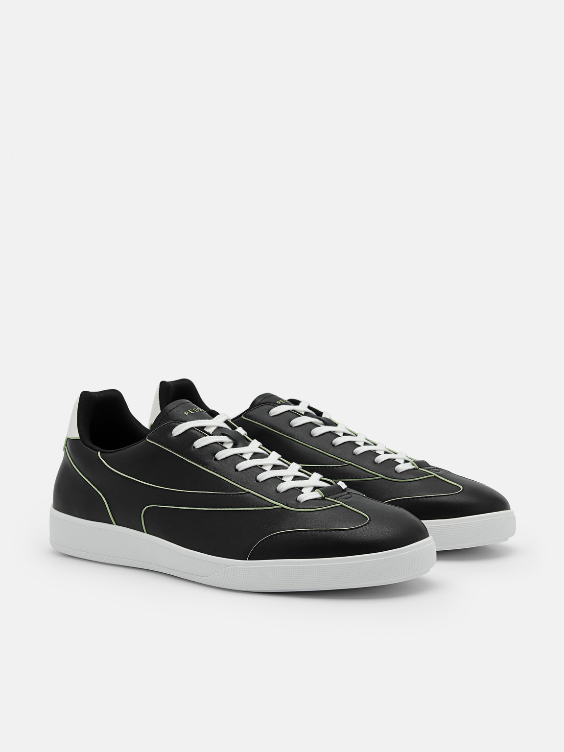 Men's rePEDRO Recycled Leather Sneakers, Black