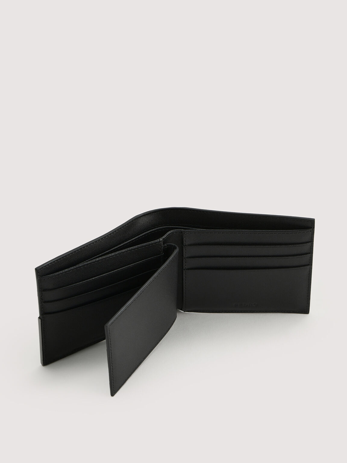 Leather Bi-Fold with Insert, Black