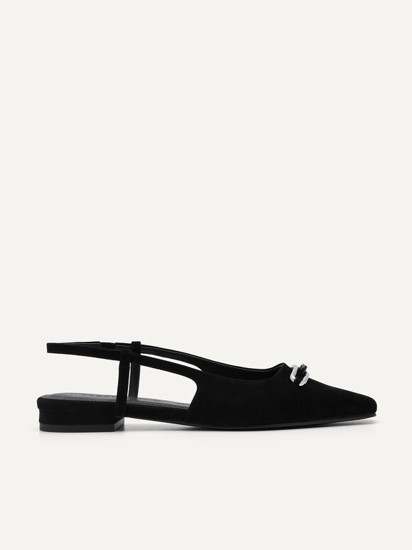 PEDRO工作室Kate皮革芭蕾舞鞋, 黑色