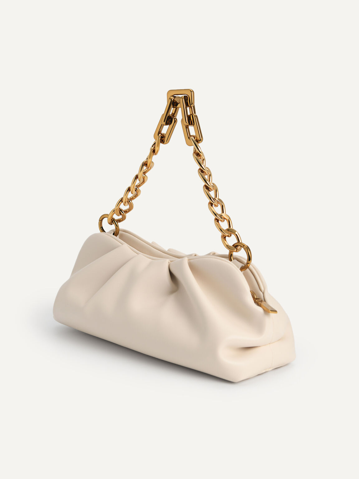 Chained Clutch, Beige