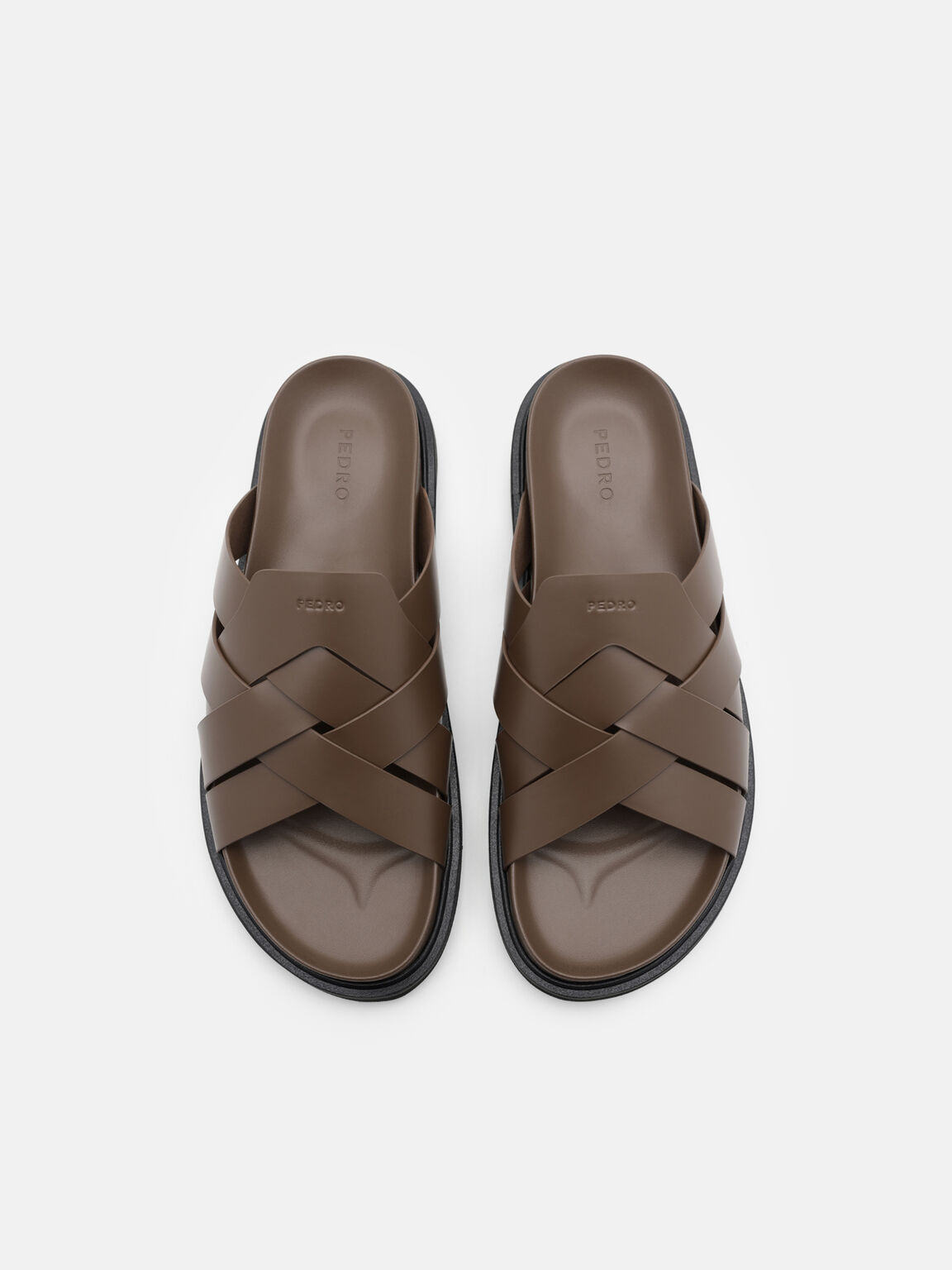 Lukas Slide Sandals, Brown