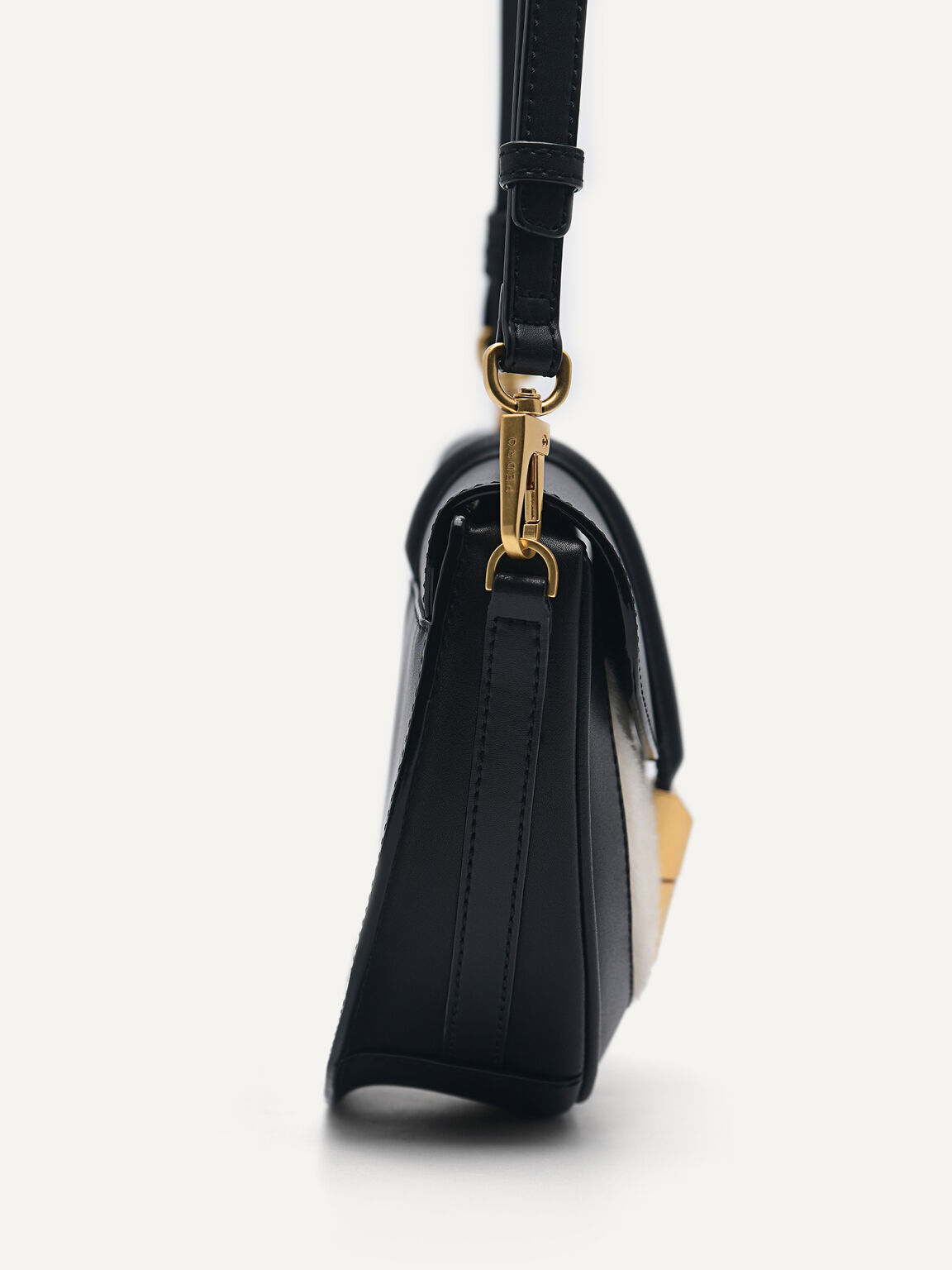 Varvara Leather Shoulder Bag, Black