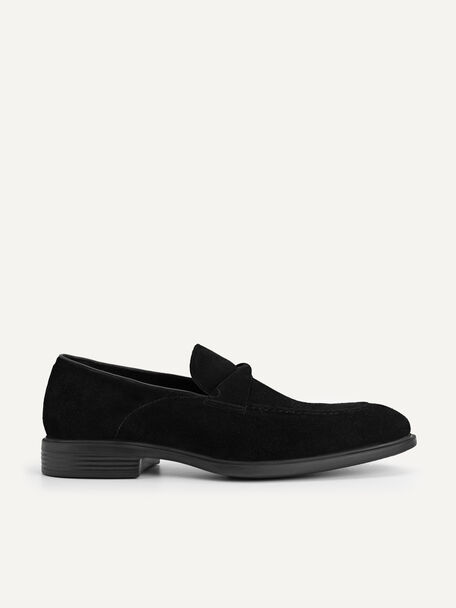 Altitude Lightweight Leather Loafers, Black