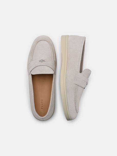 Roam Suede Driving Shoes, Beige Suede