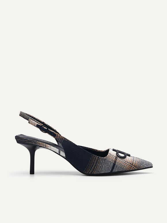 PEDRO Icon Woven Pointed Slingback Pumps, Multi