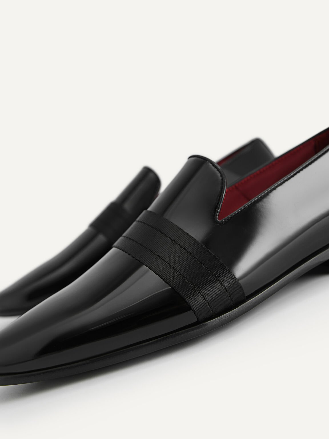 Patent Leather Loafers, Black