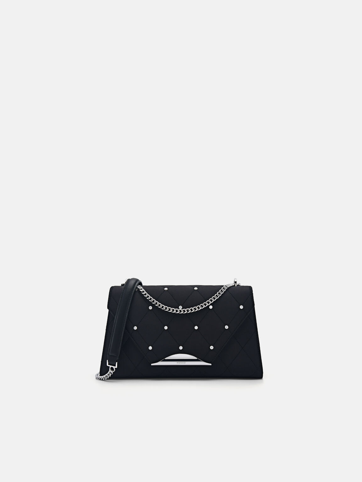 Black Rina Satin Shoulder Bag PEDRO PH