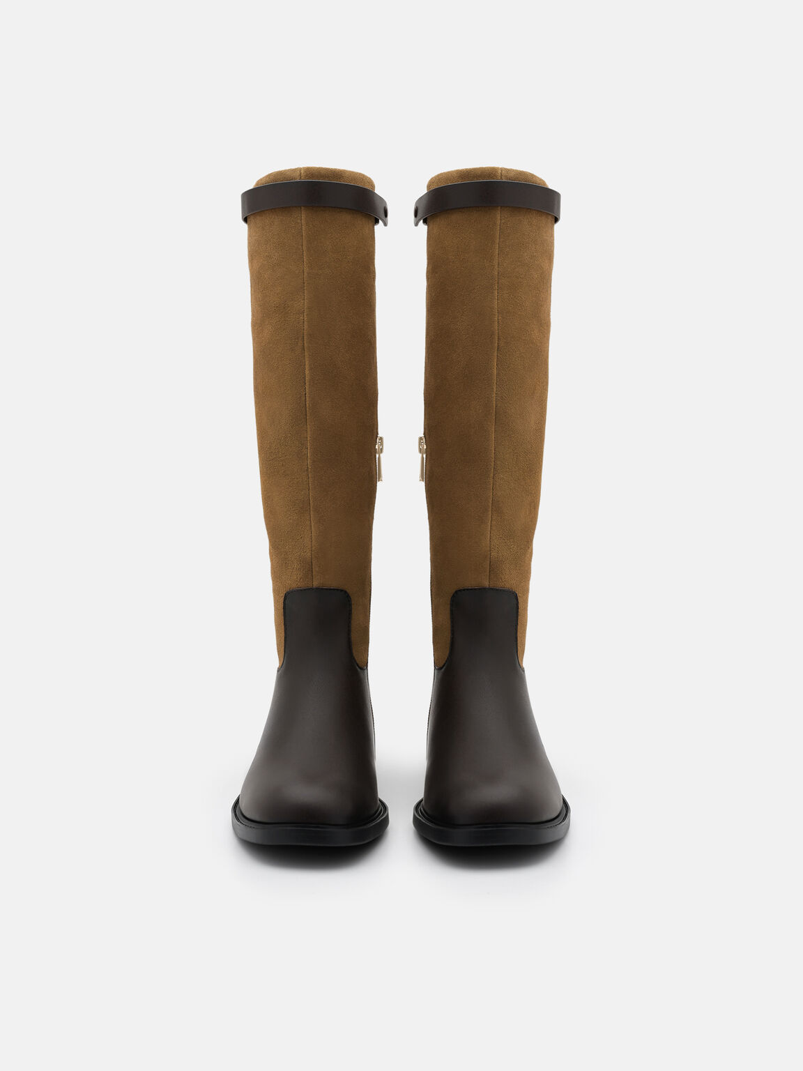 Jatte Suede Knee Boots, Dark Camel