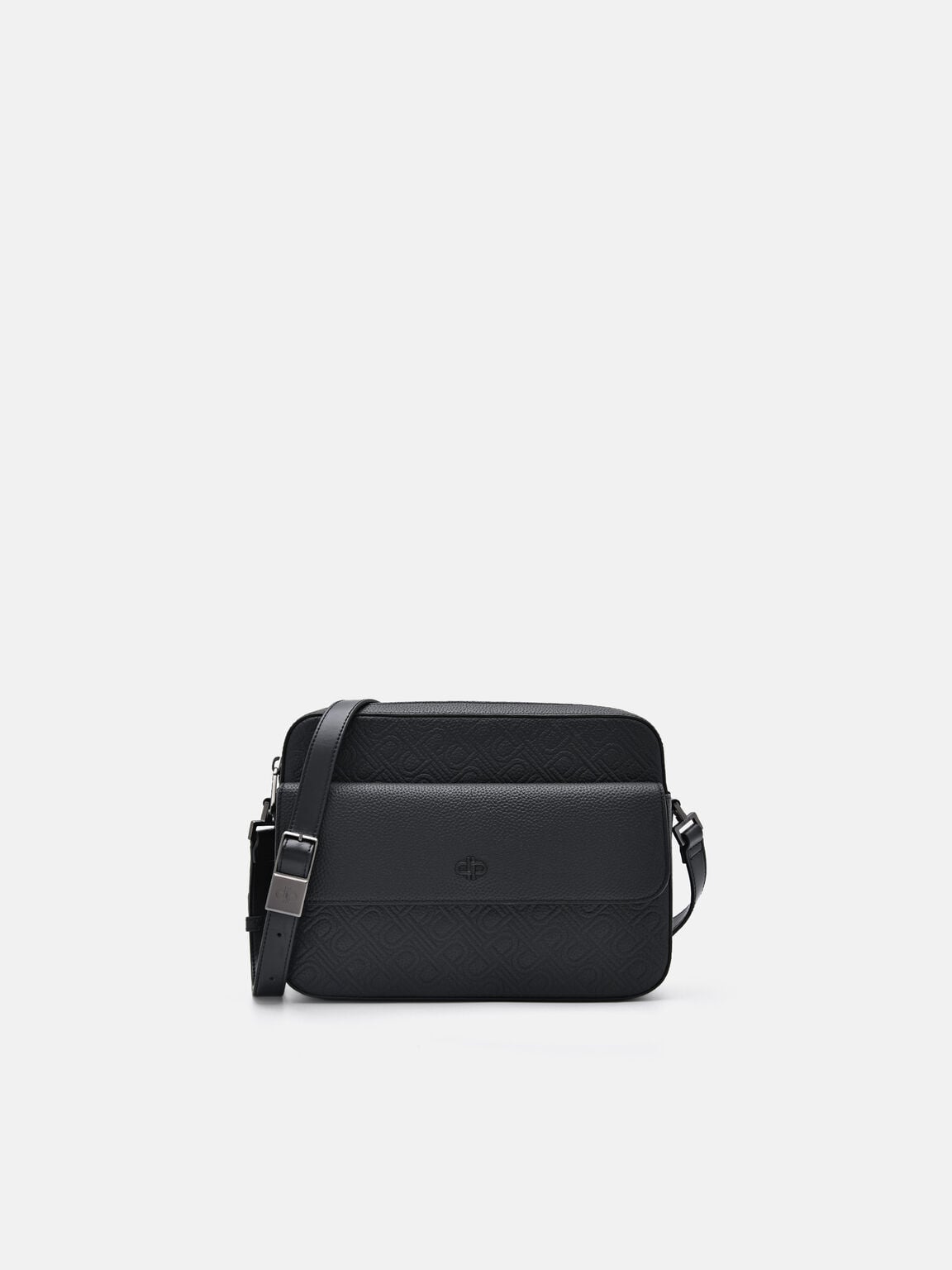 Leather Crossbody Bag, Black