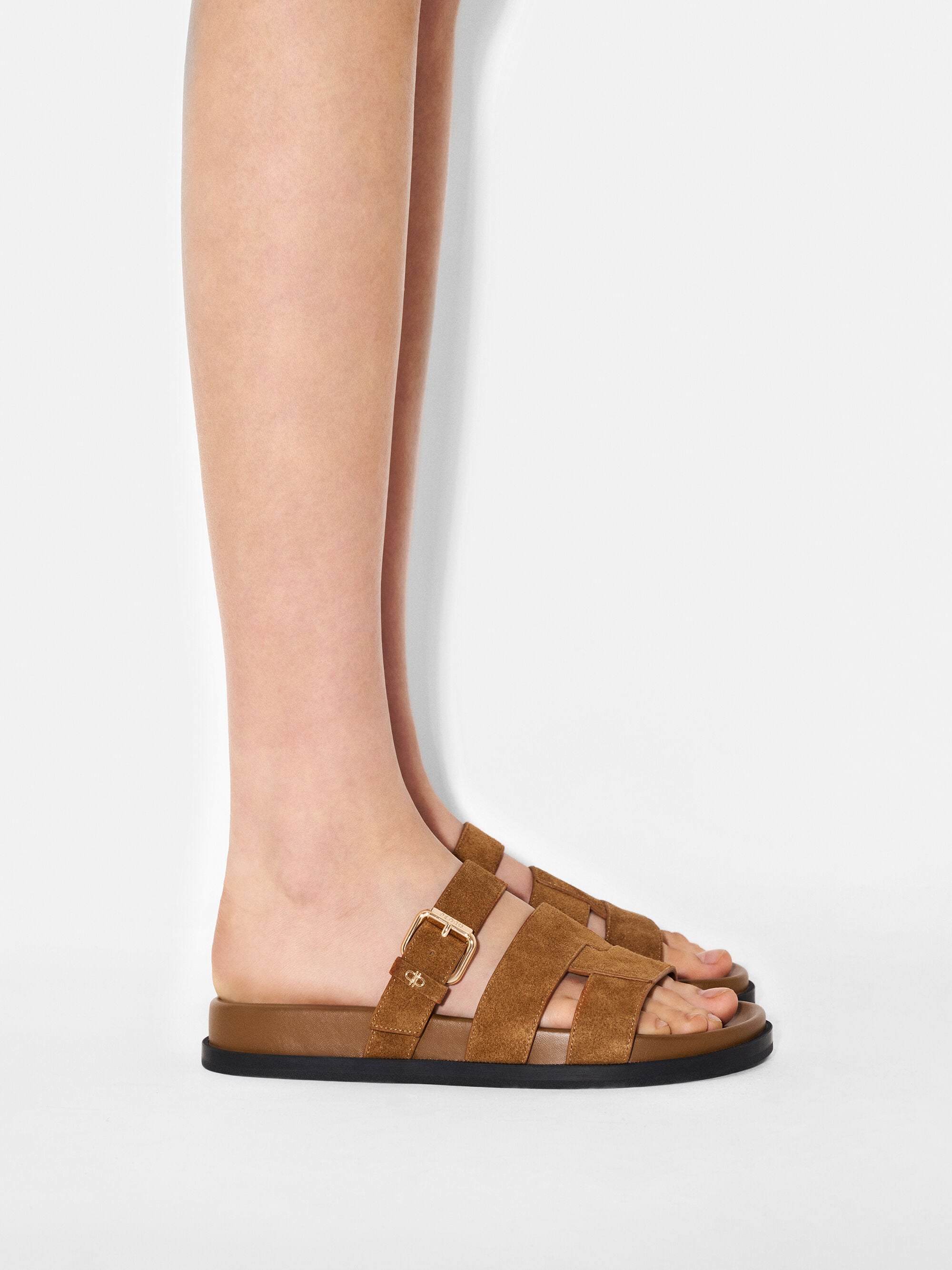 Cognac Iza Suede Sandals - PEDRO US