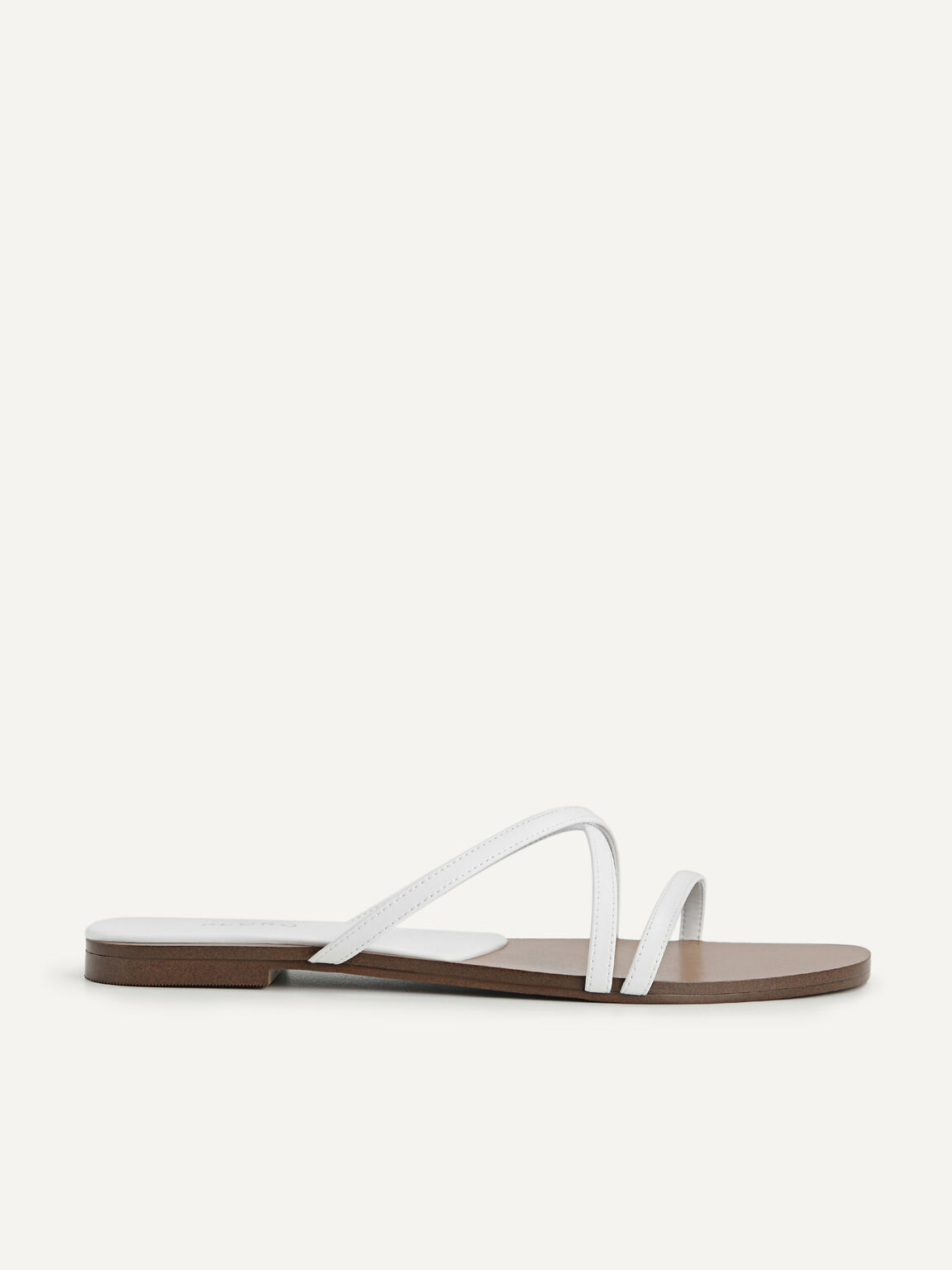 Criss-Cross Strappy Sandals, White