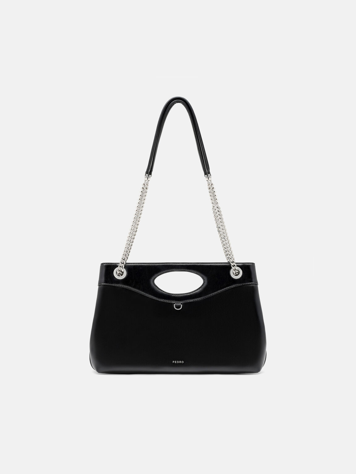 Cassier Shoulder Bag, Black Wrinkled