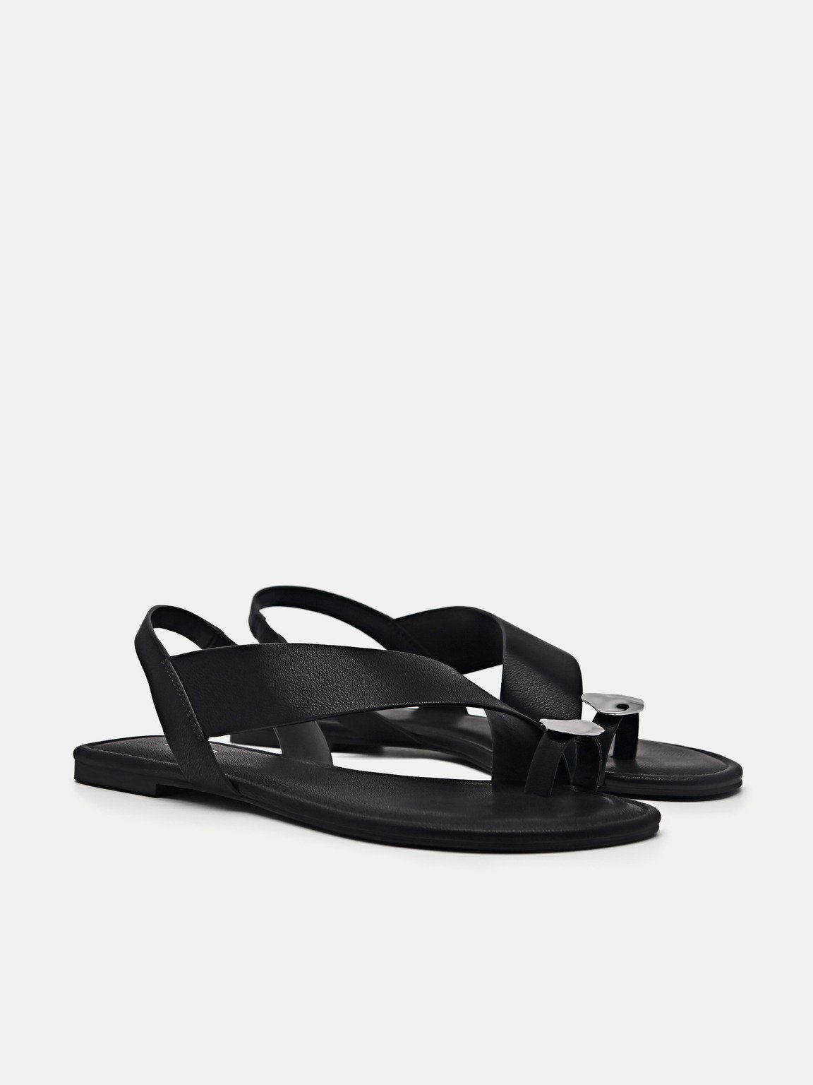 Alexis Toe Loop Sandals, Black
