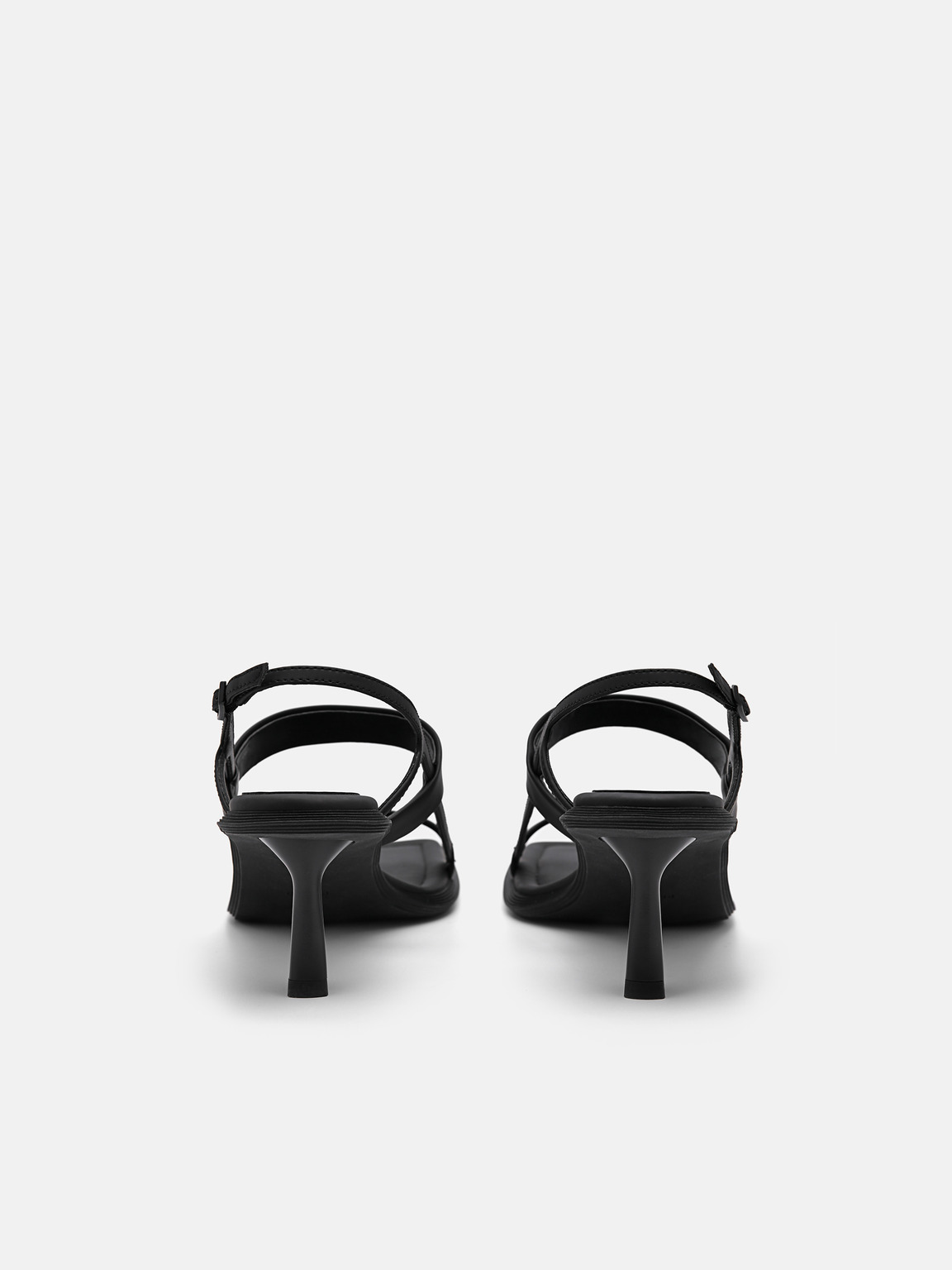 Yara Heel Sandals, Black