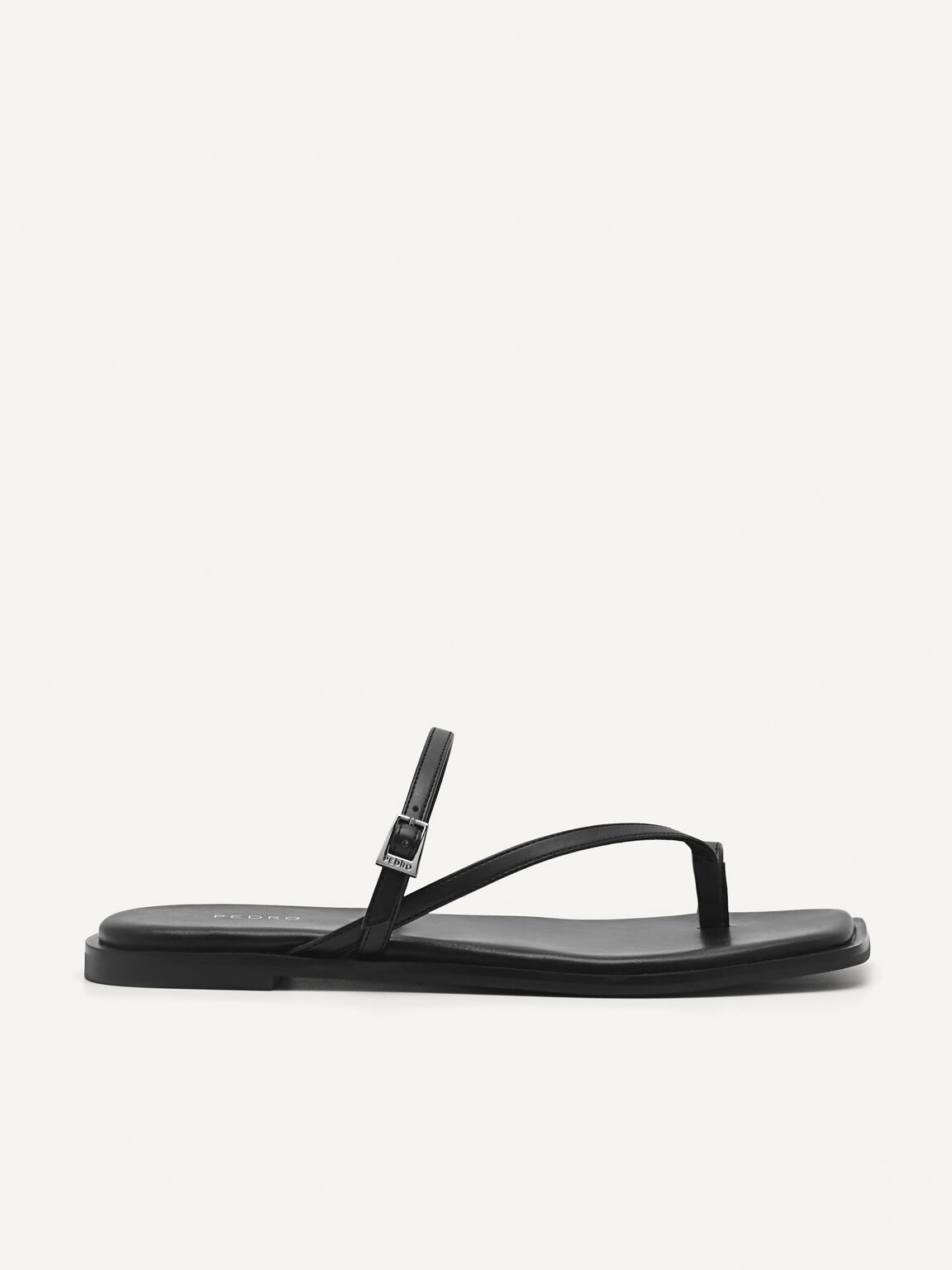 Lyra Toe Loop Sandals, Black