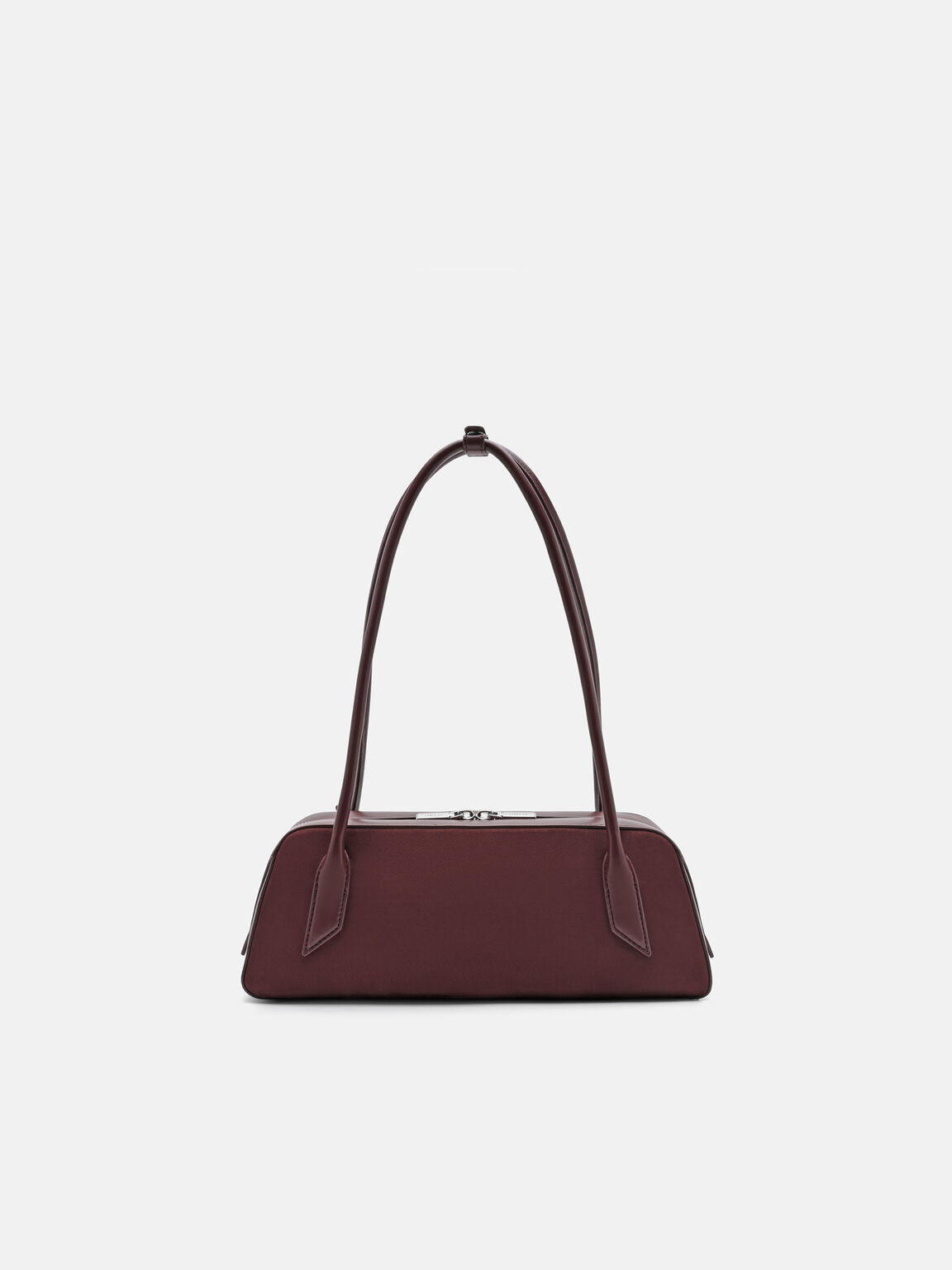 Serif Shoulder Bag, Burgundy