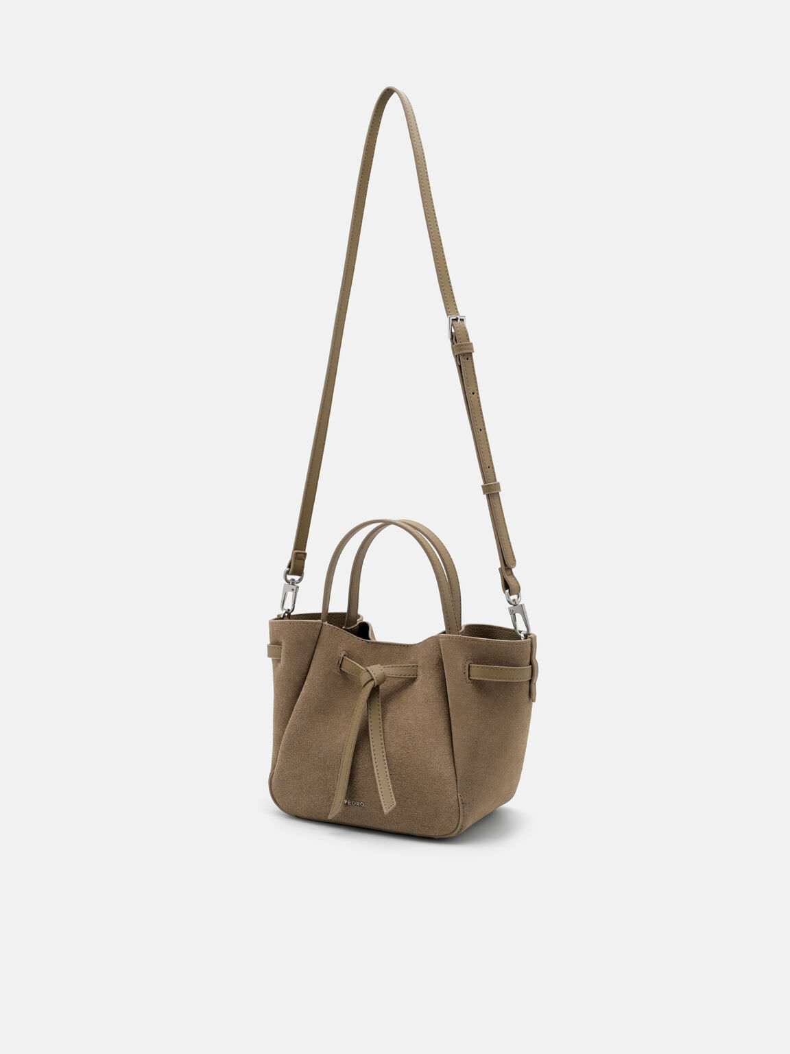Emory Suede Tote Bag, Olive