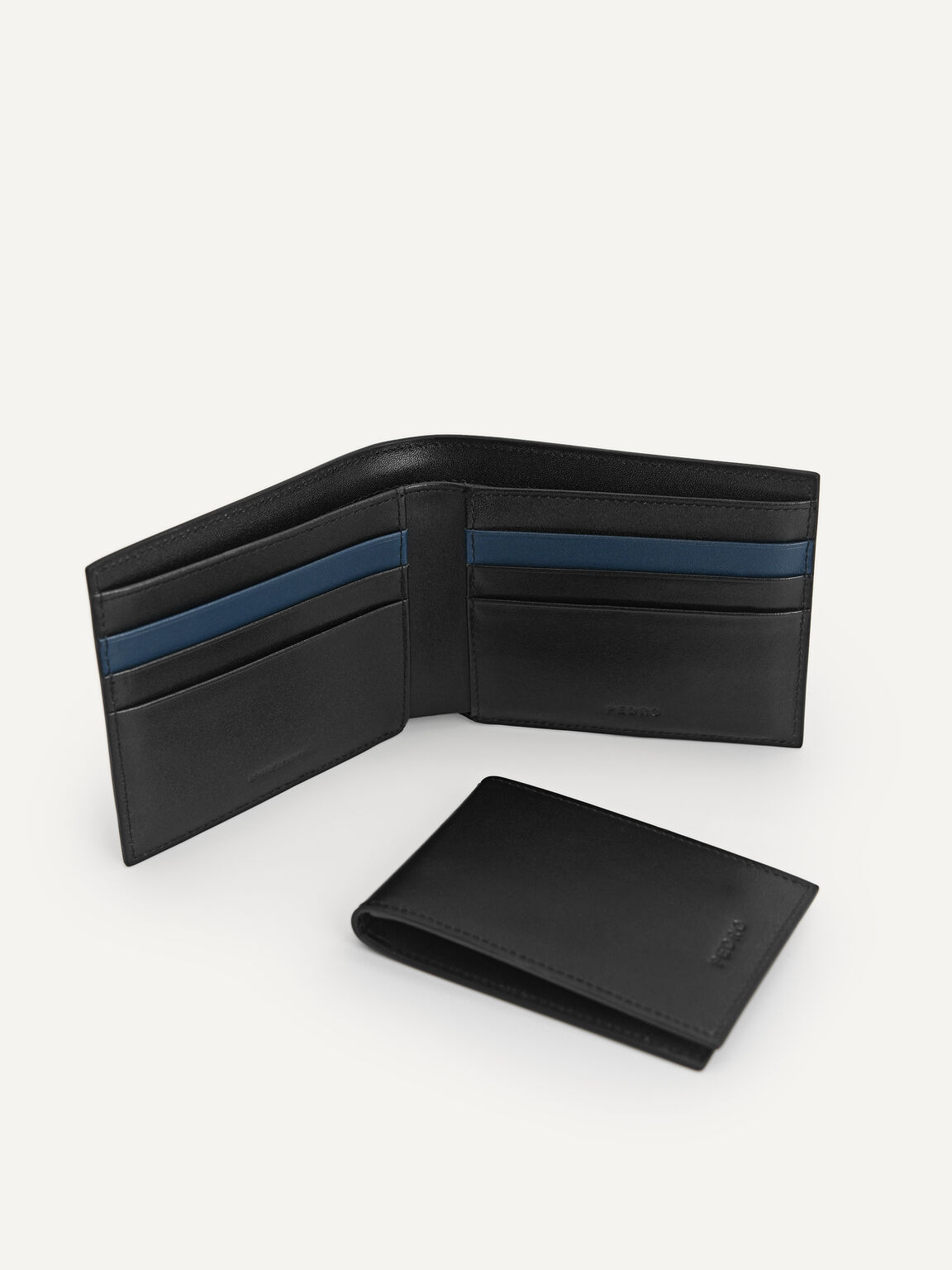 Leather Bi-Fold Wallet with Insert (RFID), Black