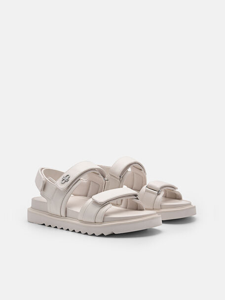 Slingback Sandals, Chalk