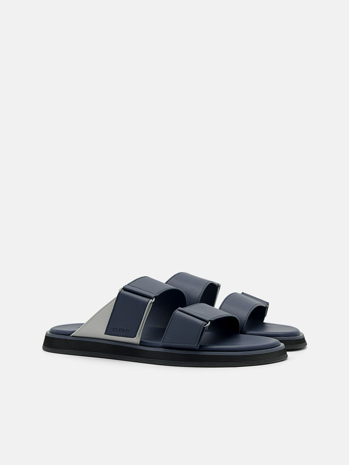 Velcro Slide Sandals, Navy