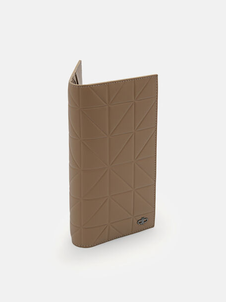 PEDRO Icon Leather Long Wallet in Pixel, Taupe